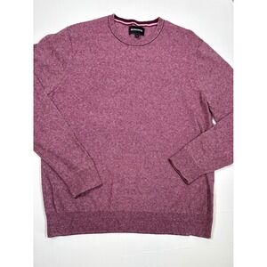 Bonobos Mens Burgundy Striped Cotton Cashmere Crewneck Sweater Large BST00676N